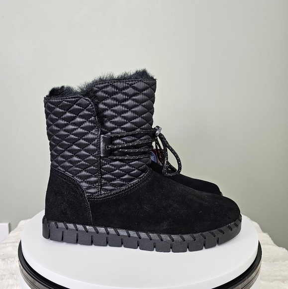 Muk Luks Womens Flexi Bridgehampton Pull-on Boot Black | Outdoor Cozy Spring - Picture 5 of 13